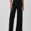 Jeans met hoge taille en wijde pijpen