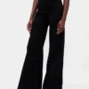 Jeans met hoge taille en wijde pijpen