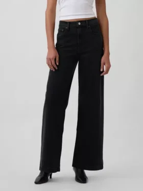 Jeans met hoge taille en wijde pijpen