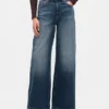 Jeans met hoge taille en wijde pijpen
