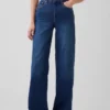 Jeans met hoge taille en wijde pijpen