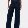 Jeans met hoge taille en wijde pijpen