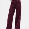 Jeans met hoge taille en wijde pijpen