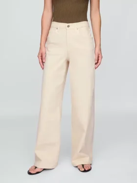 Jeans met hoge taille en wijde pijpen