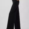Jeans met hoge taille en wijde pijpen