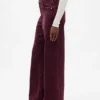 Jeans met hoge taille en wijde pijpen