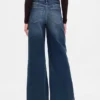 Jeans met hoge taille en wijde pijpen