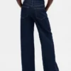 Jeans met hoge taille en wijde pijpen