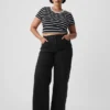 Jeans met hoge taille en wijde pijpen