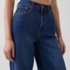 Jeans met hoge taille en wijde pijpen