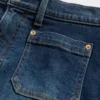 Jeans met hoge taille en wijde pijpen