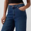 Jeans met hoge taille en wijde pijpen