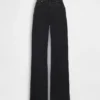Jeans met hoge taille en wijde pijpen