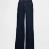 Jeans met hoge taille en wijde pijpen