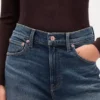 Jeans met hoge taille en wijde pijpen