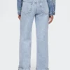 Jeans met hoge taille, omgeslagen pijpen en wijde pijpen