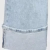 Jeans met hoge taille, omgeslagen pijpen en wijde pijpen