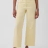 Jeans met hoge taille, wijde pijpen en enkellengte