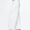 Jeans met hoge taille, wijde pijpen en enkellengte