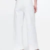 Jeans met hoge taille, wijde pijpen en enkellengte