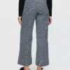 Jeans met hoge taille, wijde pijpen en enkellengte