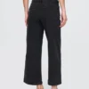 Jeans met hoge taille, wijde pijpen en enkellengte