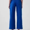Jeans met hoge taille, wijde pijpen en enkellengte