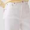 Jeans met hoge taille, wijde pijpen en enkellengte