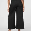 Jeans met hoge taille, wijde pijpen en enkellengte
