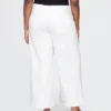 Jeans met hoge taille, wijde pijpen en enkellengte