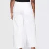 Jeans met hoge taille, wijde pijpen en enkellengte