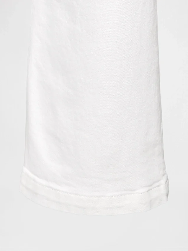 Jeans met hoge taille, wijde pijpen en enkellengte
