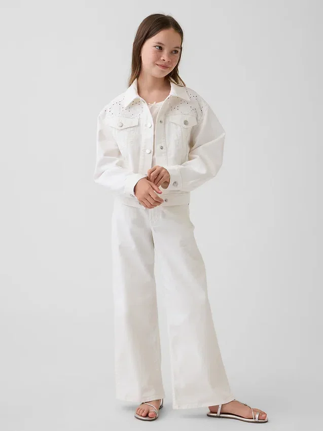 Jeans met lage taille en wijde pijpen