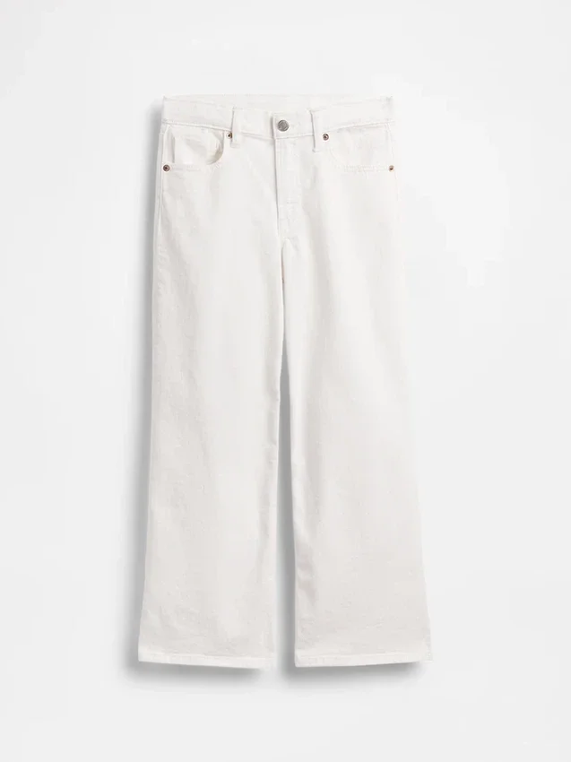 Jeans met lage taille en wijde pijpen