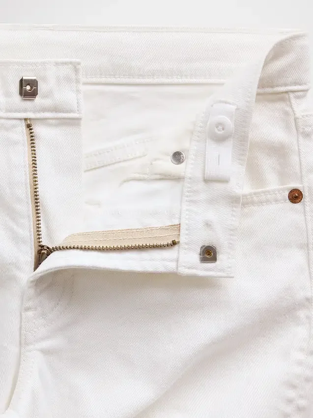 Jeans met lage taille en wijde pijpen