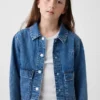 Jeansjasje met opgestikte zakken voor kinderen