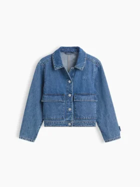 Jeansjasje met opgestikte zakken voor kinderen