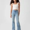 Jeggings met hoge taille en uitlopende pijpen voor kinderen