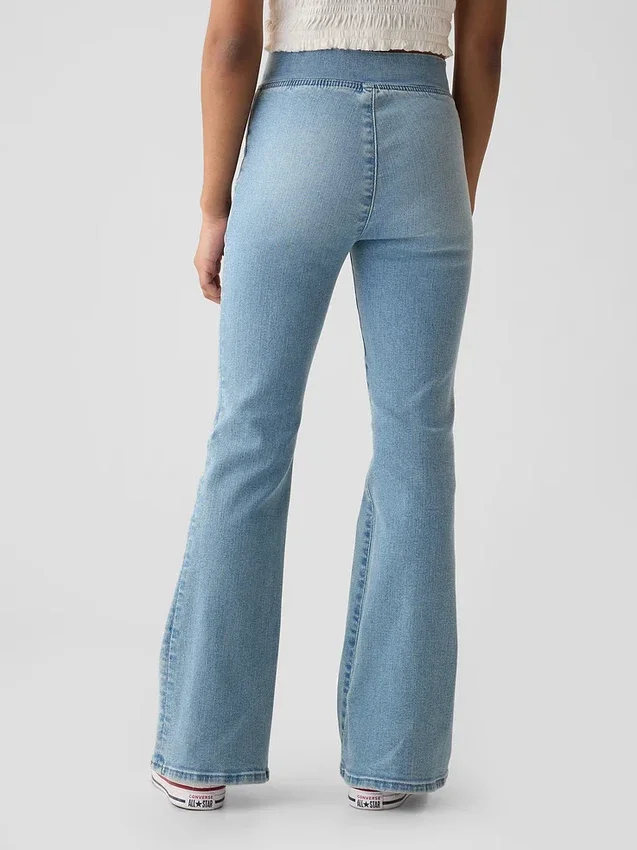 Jeggings met hoge taille en uitlopende pijpen voor kinderen