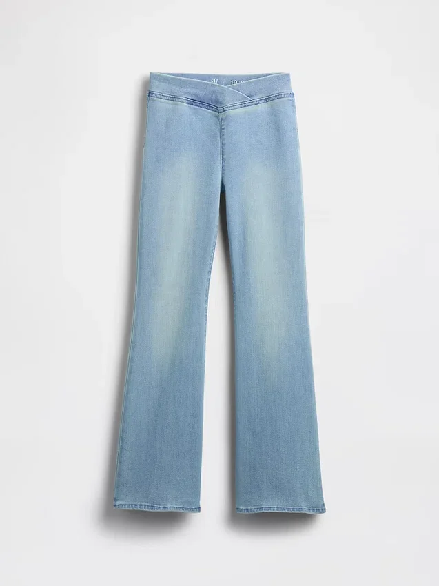 Jeggings met hoge taille en uitlopende pijpen voor kinderen