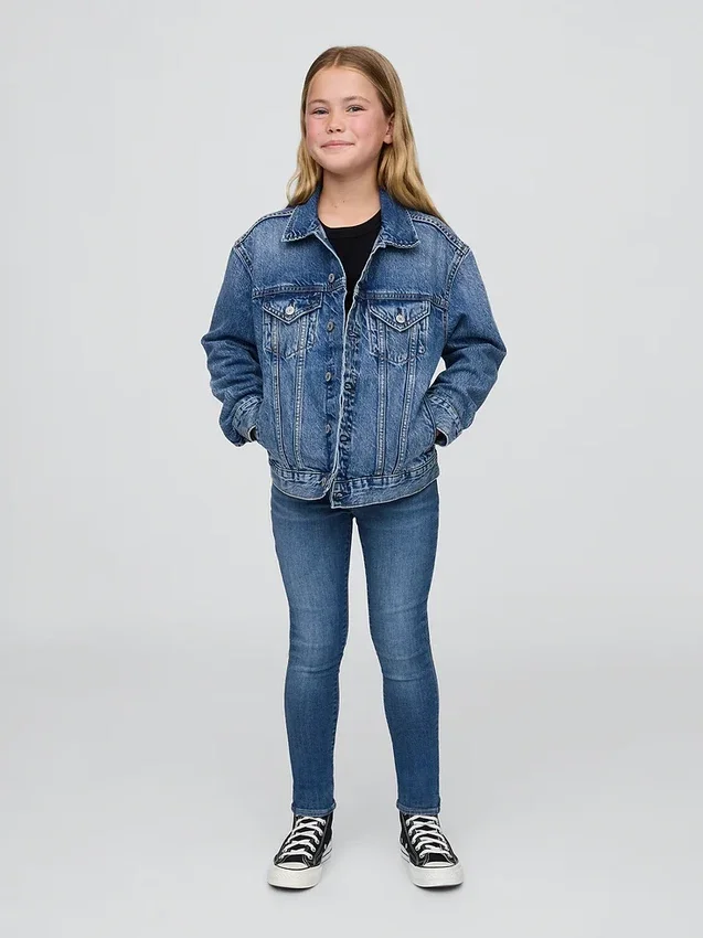 Jeggings voor kinderen met middelhoge taille en trekband
