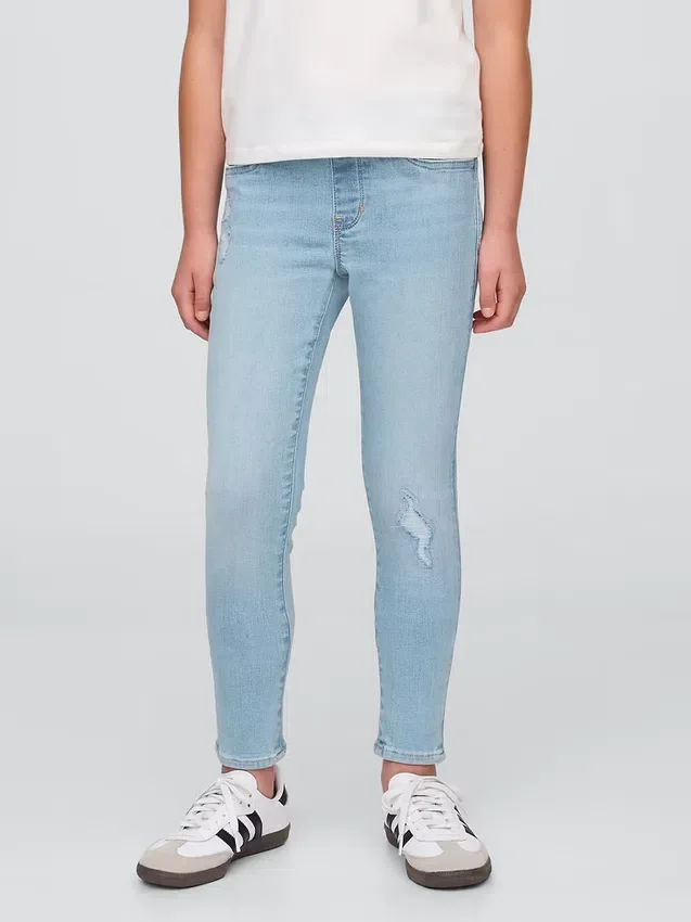 Jeggings voor kinderen met middelhoge taille en trekband