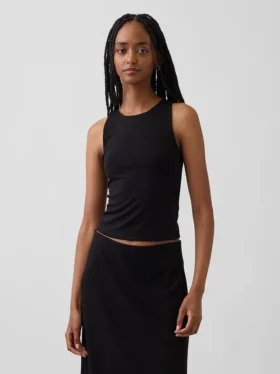 Jersey cropped tanktop