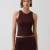 Jersey cropped tanktop