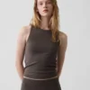Jersey cropped tanktop