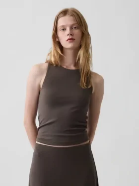 Jersey cropped tanktop