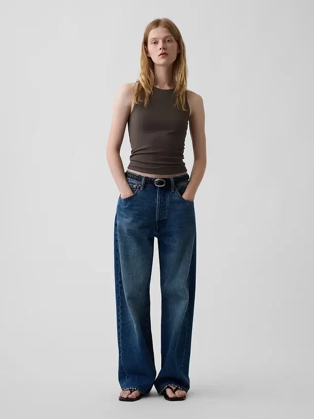 Jersey cropped tanktop