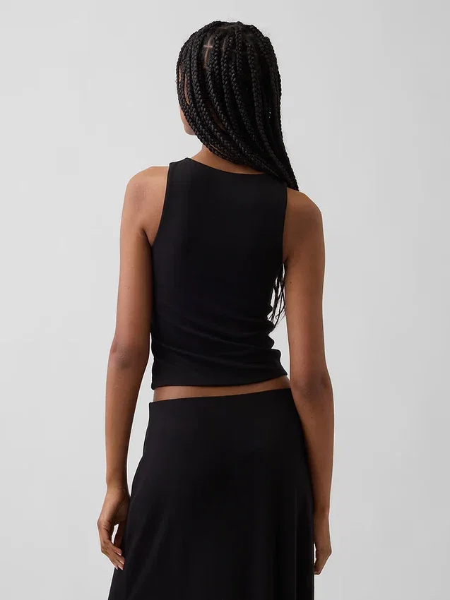 Jersey cropped tanktop