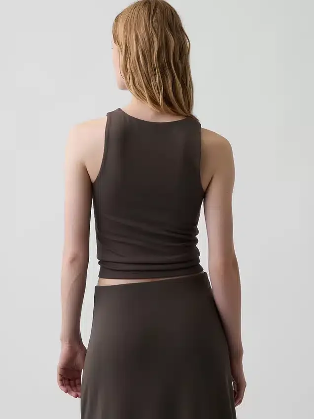 Jersey cropped tanktop