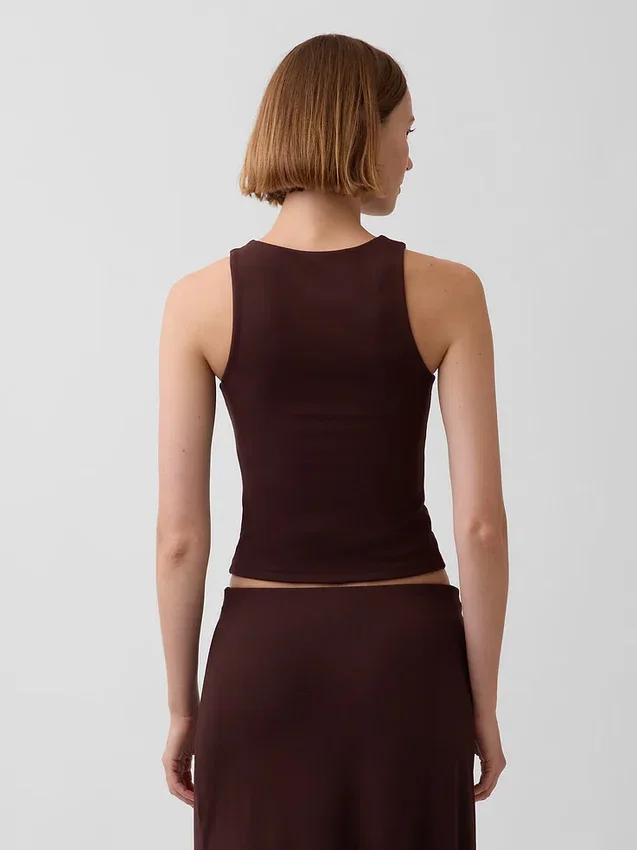Jersey cropped tanktop